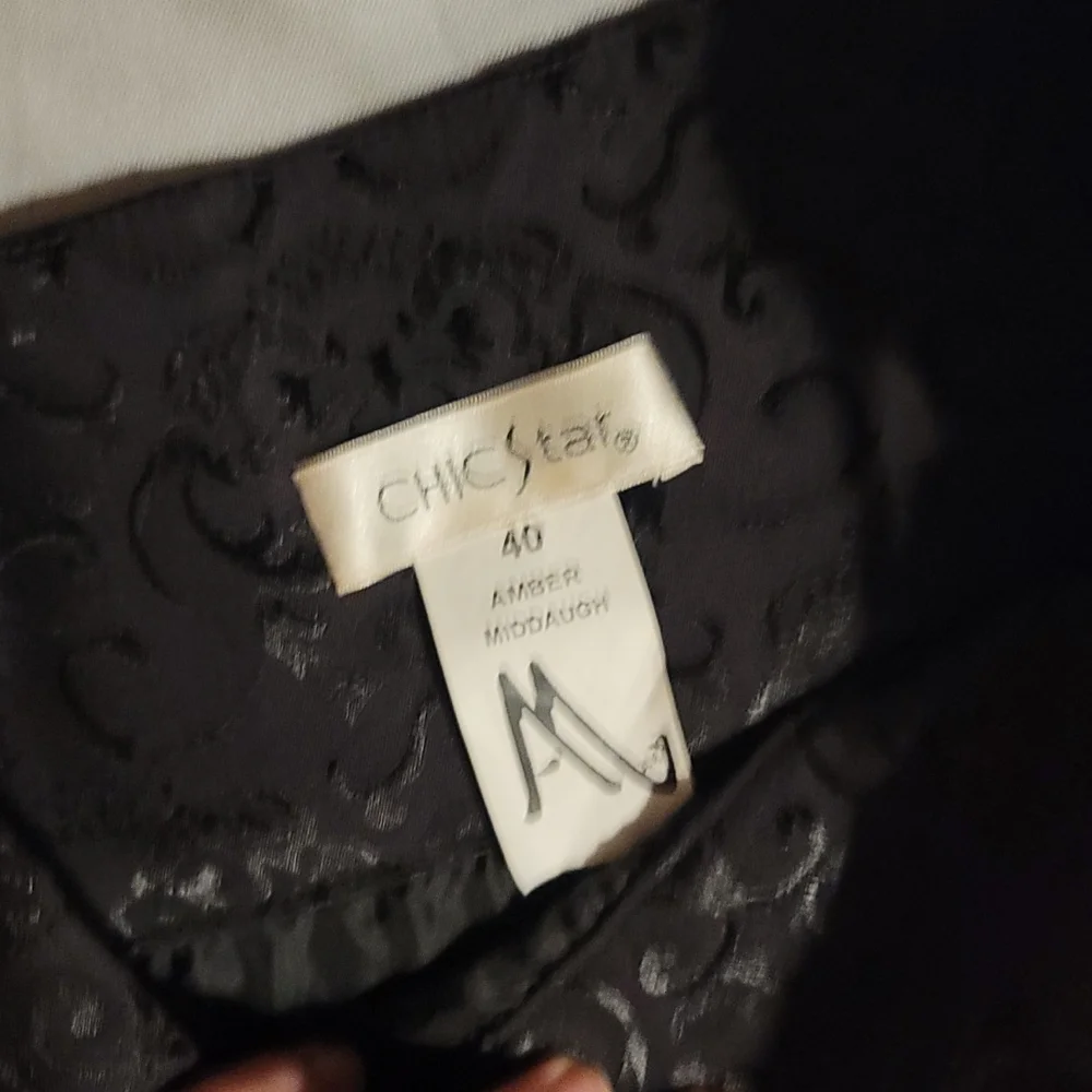 SOLD Chicstar Gothic Black Damask Mermaid Skirt 40 - Picture 3 of 3